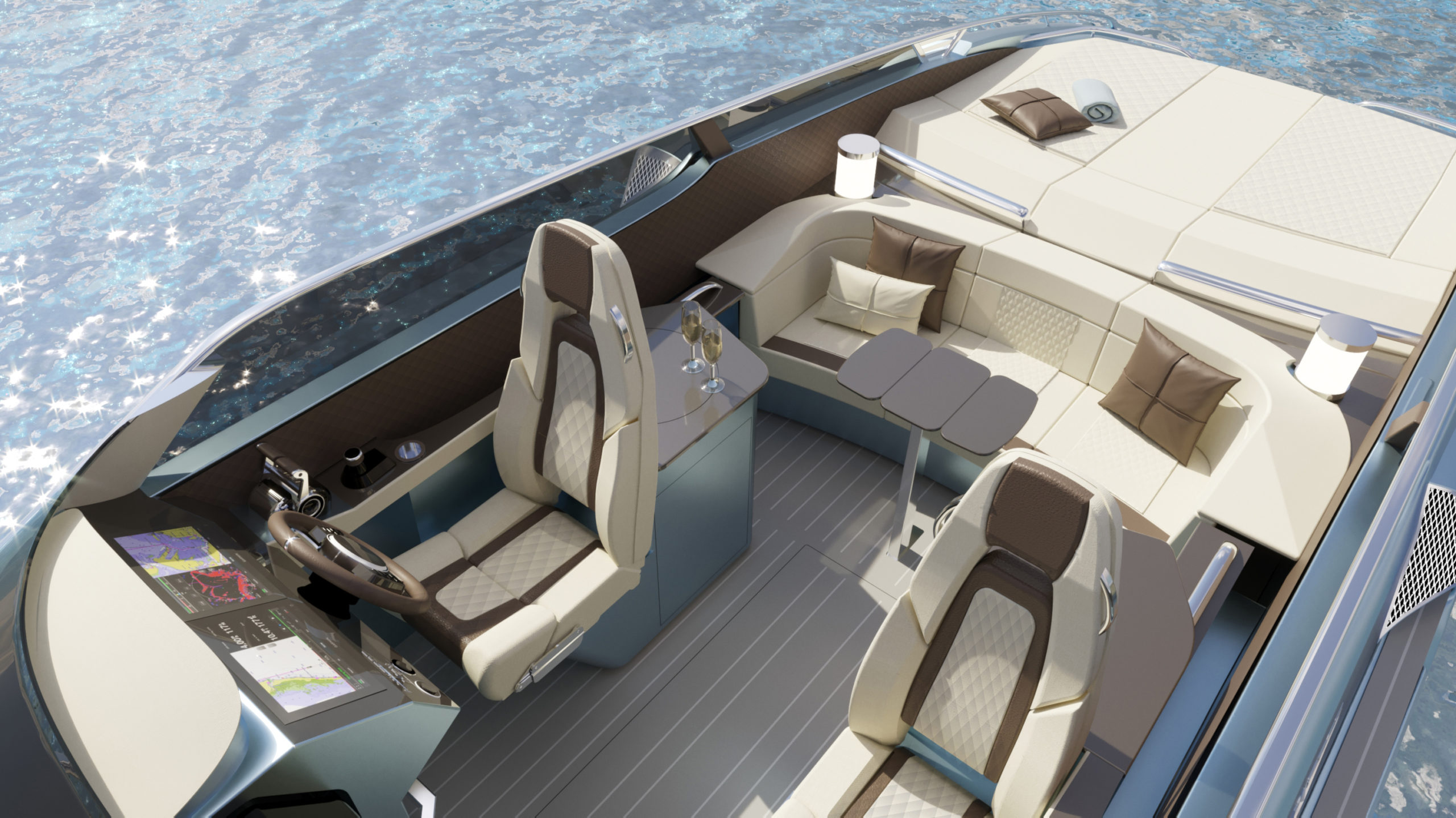 Interior design Luxury boat